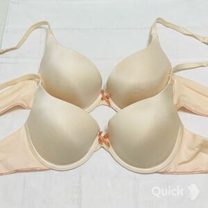 NWT 2 pcs Nude Solid Push Up Bras
